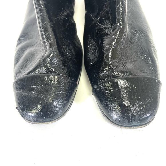 Chanel blacker Patent leather ankle boots size 40 - Picture 3 of 9
